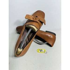 Born Women's Carrine Bow Detail Leather Slip-On Loafers Tan 10M